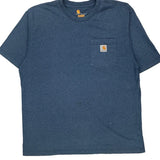 Carhartt T-Shirt - Large Blue Cotton
