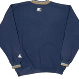 Notre Dame Fighting Irish Starter College Sweatshirt - Large Blue Cotton