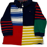 Age 18 Months Tommy Hilfiger Striped Rugby Shirt - 3XS Multicoloured Cotton