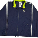Adidas Striped Track Jacket - Large Yellow Polyester