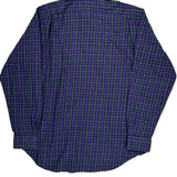 Regent Polo By Ralph Lauren Checked Flannel Shirt - Large Green Cotton