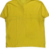Tommy Hilfiger Striped Polo Shirt - Medium Yellow Cotton