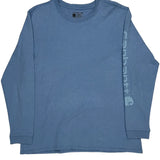 Carhartt Long Sleeve T-Shirt - Large Blue Cotton