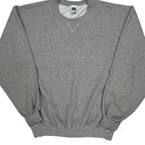 90'S Blank Made In USA Russell Athletic Sweatshirt - XL Grey Cotton