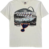 St. Louis Blues Fruit Of The Loom Graphic T-Shirt - Large White Cotton