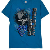Cheer Athletics Worlds 2015 American Apparel Single Stitch T-Shirt - Medium Blue Cotton