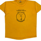 Single Stitch 1980S Rocky River Theatre Russell Athletic Graphic T-Shirt - Large Yellow Cotton