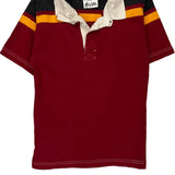 Halbro Striped Rugby Shirt - Small Black Cotton