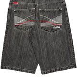 Southpole Baggy Denim Shorts - 34W 13L Gray Denim