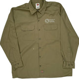 Township Of Chatham Public Works Dickies Shirt - Large Khaki Polyester Blend