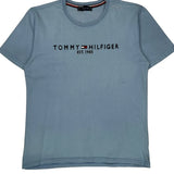 Tommy Hilfiger Spellout T-Shirt - Medium Blue Cotton