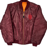 I Feel Like Pablo Ma-1 Yeezy Graphic Bomber Jacket - Medium Burgundy Nylon