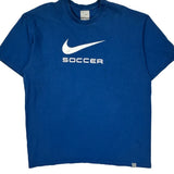 Soccer Nike Graphic T-Shirt - XL Blue Cotton