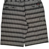 Dickies Checked Shorts - 36W 11L Gray Cotton