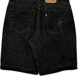 550 White Tab Levis Denim Shorts - 34W 11L Black Cotton