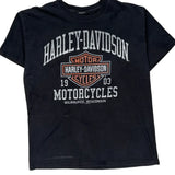 Northern Lights Harley Davidson Graphic T-Shirt - No Size Black Cotton