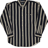 Chaps Ralph Lauren Striped Shirt - Medium Cream Cotton
