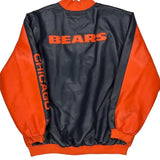 Vintage Chicago Bears Nfl Bomber Jacket - XL Black Faux Leather