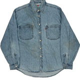 Levis Denim Shirt - Large Light Wash Cotton