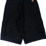 Dickies Cargo Shorts - 30″ Waist Black Polyester Blend