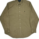 Blake Ralph Lauren Shirt - Large Khaki Cotton