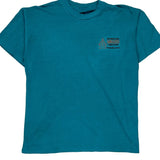 Fruit Of The Loom Single Stitch T-Shirt - Small Blue Cotton