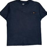 Dickies T-Shirt - Large Navy Cotton