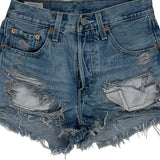 Levis Denim Shorts - 26W UK 6 Blue Cotton