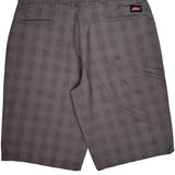 Dickies Checked Chino Shorts - 36W 12L Gray Cotton Blend