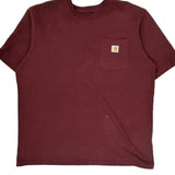 Carhartt T-Shirt - XL Burgundy Cotton