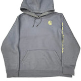 Carhartt Spellout Hoodie - 3XL Gray Cotton Blend