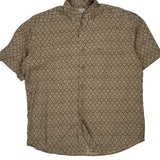 Liz Claiborne Short Sleeve Shirt - Medium Brown Viscose