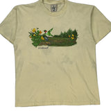 Nature Scene Colorado Single Stitch T-Shirt - Large Cream Cotton