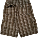 Lee Checked Cargo Shorts - 30W 11L Brown Cotton