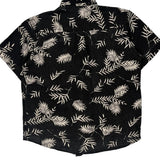 Wrangler Hawaiian Shirt - Large Black Viscose