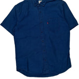 Levis Short Sleeve Shirt - Medium Blue Cotton