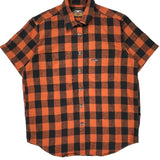 Harley Davidson Checked Short Sleeve Shirt - Large Black Cotton