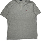 Tommy Hilfiger Polo Shirt - Large Gray Cotton