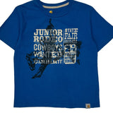 Junior Rodeo Carhartt Graphic T-Shirt - Small Blue Cotton