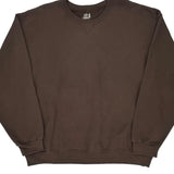 Fruit Of The Loom Sweatshirt - XL Brown Cotton