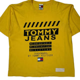 Made In USA Tommy Jeans T-Shirt - XL Yellow Cotton