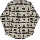 Rugged Outdoorwear Woolrich Patterned Shirt - Large Beige Cotton