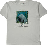 Environmental Awareness Anvil Graphic T-Shirt - XL White Cotton