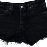 Levis Denim Shorts - 32W UK 12 Black Cotton