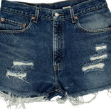 Levis Denim Shorts - 31W 3L Dark Wash Cotton