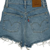 Levis Denim Shorts - 24W UK 4 Light Wash Cotton