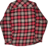 Dickies Checked Flannel Shirt - Large Red Cotton Blend