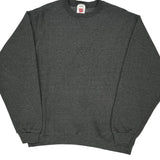 90S Blank Wilson Sweatshirt - Large Grey Cotton Blend