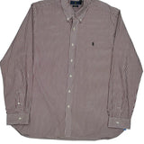 Ralph Lauren Striped Shirt - 2XL Red Cotton