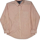 Tommy Hilfiger Striped Shirt - Large Red Cotton
